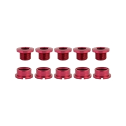 CHAINRING BOLT SET OR8 SINGLE ALY RED 