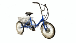 Fold and Go Three Speed Electric Deluxe Folding Trike - TBFGTSBLDLX