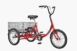 Husky Bicycles T-320A Industrial Tricycle With a Removable Side Basket and 600 Lbs Capacity