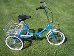 True Bicycle Fold and Go Three speed Tricycle