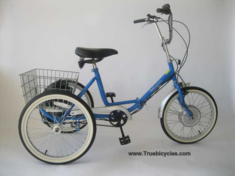 True Bicycle Fold and Go Electric Trike 