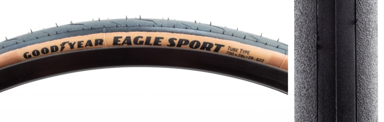 TIRE GOODYEAR EAGLE SPORT 700x28 BK/YSK FOLD DPC 