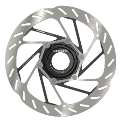 BRAKE PART SRAM DISC ROTOR 160 HS2 CL ROUNDED w/LOCKRING SL/BK 
