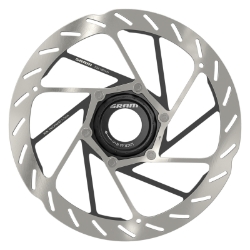 BRAKE PART SRAM DISC ROTOR 180 HS2 CL ROUNDED w/LOCKRING SL/BK 