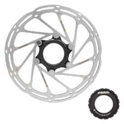 BRAKE PART SRAM DISC ROTOR 160 C-LINE CL ROUNDED w/LOCK RING SL/BK 