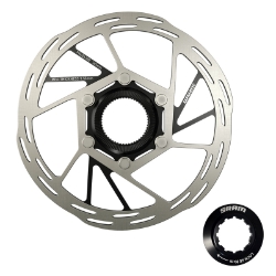 BRAKE PART SRAM DISC ROTOR 140 PACELINECL ROUNDED w/LOCK RING SL/BK 