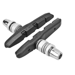 BRAKE SHOES K/S V-BRAKE BLK PR W/HRDWRE THINLINE 