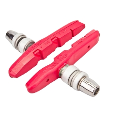 BRAKE SHOES K/S V-BRAKE RED PR W/HRDWRE THINLINE 