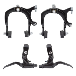 BRAKESET SUNLT MX ALY F+R W/LVRS BK 