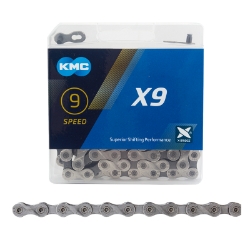 CHAIN KMC X9 9s NP/DK-SL 116L 