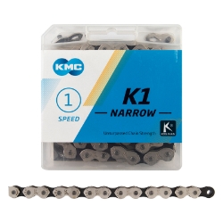 CHAIN KMC K1 NARROW 1s SL/BK 112L 