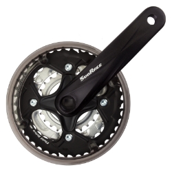 CRANKSET SUNRACE FCM500 170x42/34/24 SQ w/CG BK/SL 