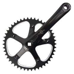 CRANKSET OR8 P/P TRACK 175x46 3/32 SQ BK/BK 