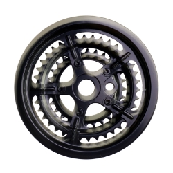 CHAINRING 1pc SUNLT TRIPLE 28x38x48 BK 