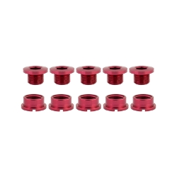 CHAINRING BOLT SET OR8 SINGLE ALY RED 