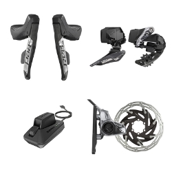 GROUP KIT SRAM ETAP AXS 2X RED AXS HRD FM SHIFTER/HYD FLAT DISC BRAKE/RD & BAT/FD & 160 6B ROTORS & BAT/CHARGER & CORD 
