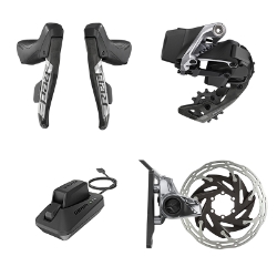 GROUP KIT SRAM ETAP AXS 1X  RED AXS HRD FM SHIFTER/HYD FLAT DISC BRAKE/RD & 160 6B ROTORS & BAT/CHARGER & CORD 