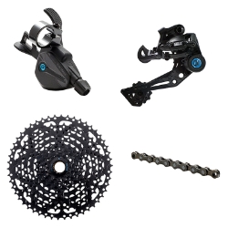 GROUP KIT BOX THREE PRIME 9 X-WIDE/MULTI RD/TRIGGER-SHIFTER/CHAIN/CASS 11-50 