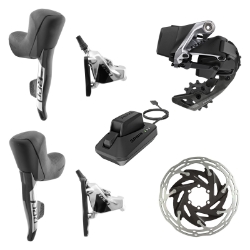 GROUP KIT SRAM ETAP AXS 1X  RED AXS HRDFM SHIFTER/HYD FLAT DISC BRAKEw/2pcCALIPER/RD 33T MAX & 160 6B ROTORS & BAT/CHARGER & CORD 