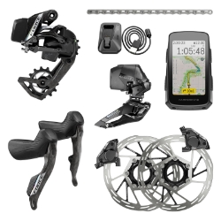 GROUP KIT SRAM FORCE ETAP AXS 2X E1 HRD HAMMERHEAD KAROO/SHIFTER/HYD ED FM FD/CHAIN 114L/RD 36T MAX BAT/FD/160 CL/BAT-CHARGER-CORD (P) 
