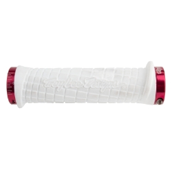 GRIPS ODI LOCKON BONUS MTN TROY LEE WH/RD w/CLAMP 
