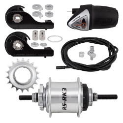HUB RR S/A 3sp RSRK3 36 6B SL w/TRIM KIT/TWIST-SHIFTER TSC30 135/185mm ROTARY 
