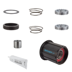 HUB CASS BODY DT UPGRADE KIT 3-PAWL TO RATCHET LN STL 18T SHI 11sMTB 