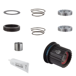HUB CASS BODY DT UPGRADE KIT 3-PAWL TO RATCHET LN STL 36T MICROSPLINE 