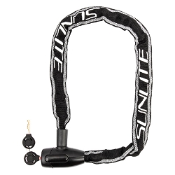 LOCK SUNLT DFNDR CHAIN 6mmx35in KEY BK w/REFLECTIVE 