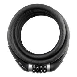 LOCK SUNLT CBL 12mmx6f COM w/BKT COIL BK 