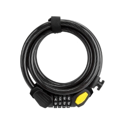 LOCK SUNLT DFNDR D3 CBL 12mmx6f COM COIL BK w/BRKT 