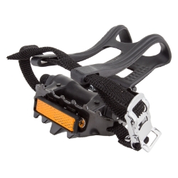 PEDALS SUNLT MTB LOPRO PL/STL wCLP&STRPS9/16 