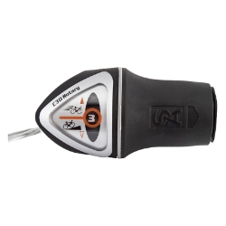 SHIFTER S/A 3sp HB TSC30 TWIST RH w/INNER CABLE 1900mm ROTARY BK/SL 