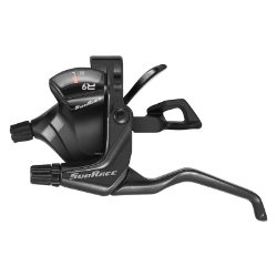 SHIFTER SUNRACE HB STF933 FLAT BAR TRIGGER/BRAKE 2s LH V BK 