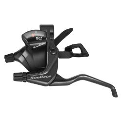 SHIFTER SUNRACE HB STF803 FLAT BAR TRIGGER/BRAKE 2s LH V BK 
