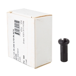 SPOKE NIPPLE DT BRASS 2.34x12mm BK BXof100 