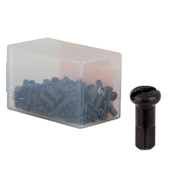 SPOKE NIPPLE DT BRASS 1.8x12mm BK BXof100 