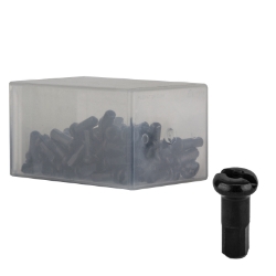 SPOKE NIPPLE DT BRASS 2.0x12mm BK BXof100 