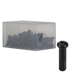 SPOKE NIPPLE DT BRASS 2.0x16mm BK BXof100 