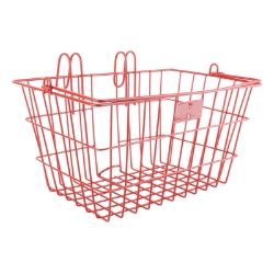 BASKET SUNLT FT WIRE L/O RED 14.5x8.5x7 