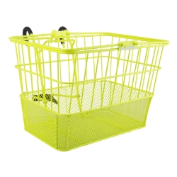 BASKET SUNLT FT WIRE/MESH L/O STD HI-VIS YL w/BRACKET 