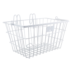 BASKET SUNLT FT WIRE L/O WH 14.5x8.5x7 