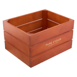 BASKET PURE RR WOOD RACTOP CITY CRATE 12.5x9.75x7.25 RICH CEDAR 