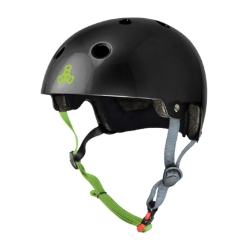 HELMET TRIPLE8 DUAL CERT w/EPS LG-XL BK/ZEST-GLOSS 
