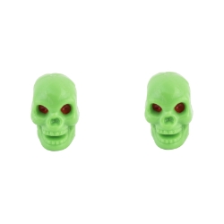 VALVE CAPS TRIKTOPZ SKULL ONLY GN 1pr/PK 
