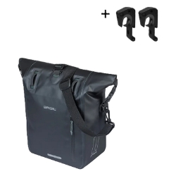 BAG BASIL PANNIER RIVO TARPAULIN SINGLE M 12-15L MIK HOOK BK 