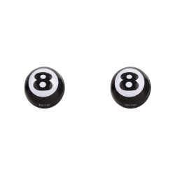 VALVE CAPS TRIKTOPZ 8-BALL BLK 1pr/PK 
