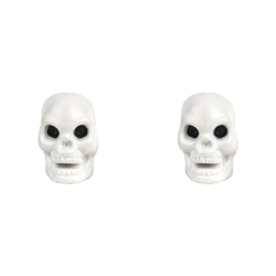 VALVE CAPS TRIKTOPZ SKULL ONLY WHT 1pr/PK 