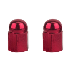VALVE CAPS TRIKTOPZ HEX DOME RED 1pr/PK 