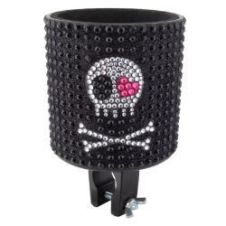 DRINK HOLDER C-CANDY RHINESTONE SKULL 